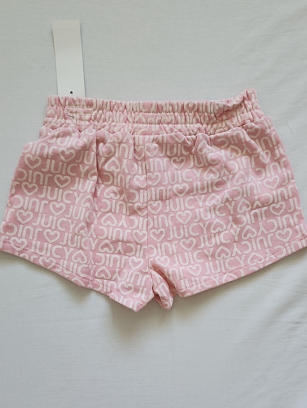 NWT Juicy Couture Kids Girl Pink Logo Flutter Sleeve Top & Shorts Set 6X - Picture 14 of 14